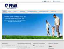 Tablet Screenshot of peakservices.net